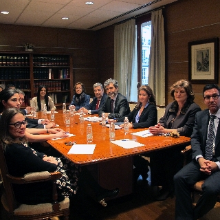 Carlos Lesmes también ha mantenido un encuentro con los jueces riojanos